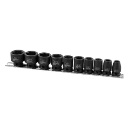 Kincrome Impact Socket Rail 10 Piece 3/8" Drive - Imperial