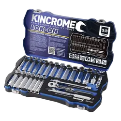 Kincrome Lok-On Socket Set 45 Piece 3/8" Drive - Metric & Imperial