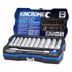 Kincrome Lok-On Socket & Extension Set 13 Piece 3/8" Drive - Metric
