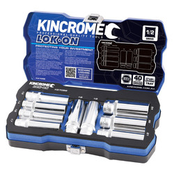 Kincrome Lok-On Socket Set 9 Piece 1/2" Drive - Metric
