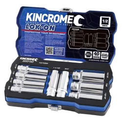 Kincrome Lok-On Socket Set 9 Piece 1/2" Drive - Imperial