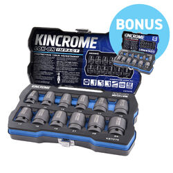 Kincrome LOK-ON™ 1/2" Impact Sockets and Sets - K27070 & K27071 BUNDLE