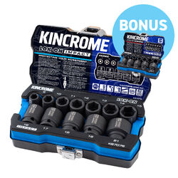Kincrome LOK-ON™ 3/8" Impact Sockets and Sets - K27076 & K27077 BUNDLE