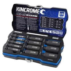 Kincrome Lok-On Deep Impact Socket Set 12 Piece 3/8" Drive - Imperial