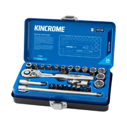 Kincrome Socket Set 26 Piece 1/4" Drive - Metric