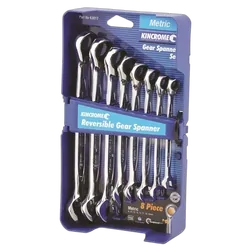 Kincrome Reversible Gear Spanner Set 8 Piece - Metric