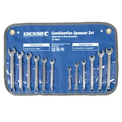 Kincrome Combination Spanner Set 12 Piece - Metric/Imperial