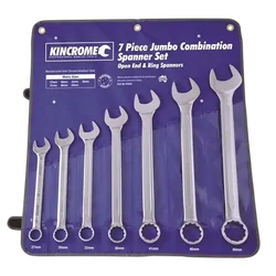 Kincrome Jumbo Combination Spanner Set 7 Piece - Metric