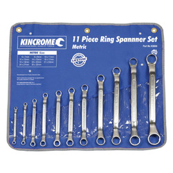 Kincrome Ring Spanner Set 11 Piece - Metric