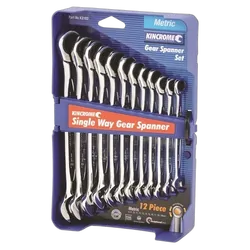 Kincrome Single Way Gear Spanner Set 12 Piece - Metric