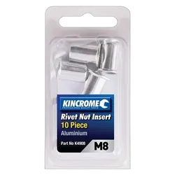 Kincrome Rivnut Aluminium M8 10 Piece