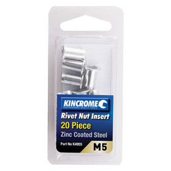 Kincrome Rivet Nut Insert M5 (Zinc Coated Steel) - 20 Pack