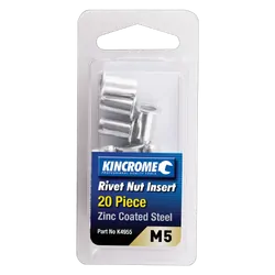 Kincrome Rivet Nut Insert M5 (Zinc Coated Steel) - 20 Pack