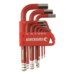 Kincrome Ball Point Hex Key & Wrench Set Short Series 9 Piece