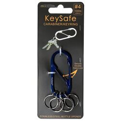 Bico Keysafe Blue Oval Carabiner Keyring - Ks001