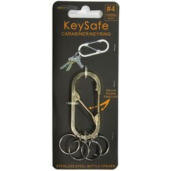 Bico Keysafe Gold Oval Carabiner Keyring - Ks001