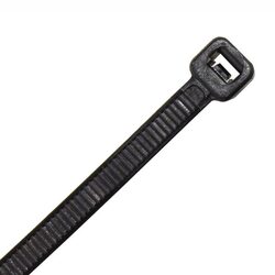 KT Accessories Cable Tie, Black UV Treated Nylon, 100mm Long x 2.5mm Wide, 100 Pack