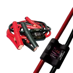 KT Accessories 8000V Intelligent Jumper Leads, 12/24V Voltage Display, 1200Amp, 6M Length