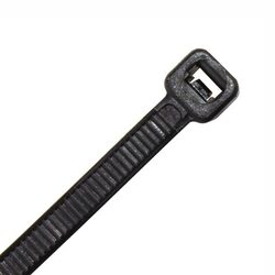 KT Accessories Cable Tie, Black UV Treated Nylon, 150mm Long x 3.6mm Wide, Pack 100