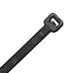 KT Accessories Cable Tie, Black UV Treated Nylon, 150mm Long x 3.6mm Wide, Pack 100