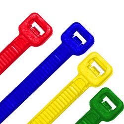 KT Accessories Cable Ties, Mixed Colour, 150mm x 3.6mm