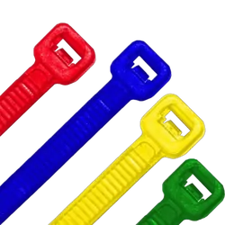 KT Accessories Cable Ties, Mixed Colour, 150mm x 3.6mm
