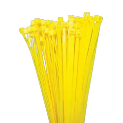 KT Accessories Nylon Cable Ties, Yellow, 150mm Long x 3.5mm Wide, Pack of 100