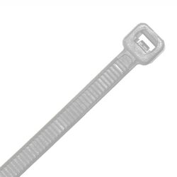 KT Accessories Cable Tie, Natural Nylon, 200mm Long x 2.5mm Wide, Pack 100
