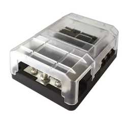 KT Accessories 6 Gang Fuse Box with LED Indicator for Faulty Fuses, Negative Bus