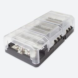 KT Accessories 12 Gang Fuse Box with LED Indicator for Faulty Fuses, Negative Bus