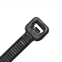 KT Accessories Cable Tie, Nylon UV, Black, 200mm x 7.6mm