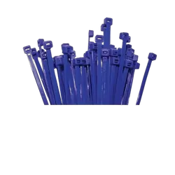 KT Accessories Cable Ties, Blue, 200mm x 4.8mm, 25 Pack