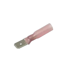 KT Accessories Connectors, Waterproof, Male, Red, 6.3mm, 5 Pcs