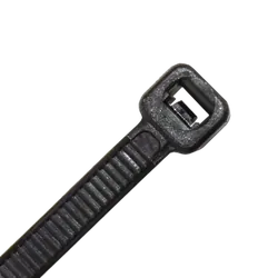 KT Accessories Cable Tie, Nylon UV, Black, 300mm x 4.8mm