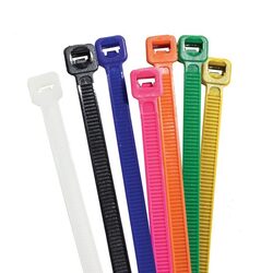 KT Accessories Cable Ties, Mixed Colour, 300 x 4.8mm