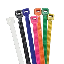 KT Accessories Cable Ties, Mixed Colour, 300 x 4.8mm
