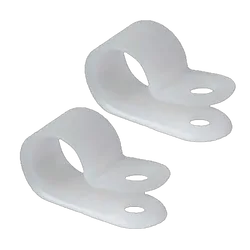 KT Accessories Nylon Clamp, 6.3mm, Natural, (1/4), Pkt 20