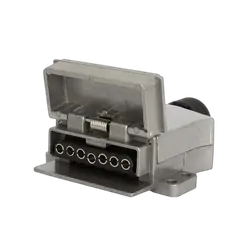 KT Accessories 7 Pin, Flat, Trailer Socket, Metal, LED