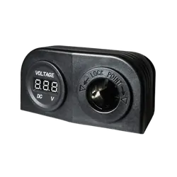 KT Accessories Accessory Socket, 12V / LCD Voltage Display, Surface Mount