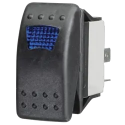 KT Accessories Blue LED Sealed Rocker Switch, On/Off, 16Amps at 12V,