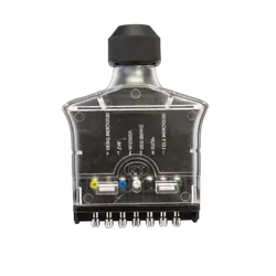 KT Accessories 7 Pin, Flat Trailer Plug, Clear