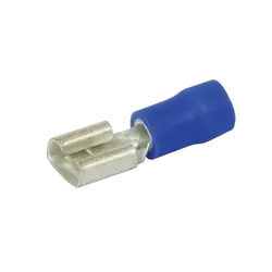 KT Accessories Terminals, Quick Connector, Female, Blue, 6.3mm, Pack 8