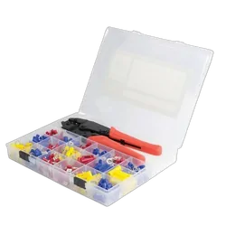 KT Accessories Insulated Terminal Kit Assortments with Ratchet Crimper, 451 Pieces