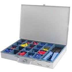 KT Accessories Insulated Terminal Kit Assortment with Ratchet Crimper, Steel Heavy Duty Case, 1101 Pieces