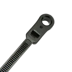 KT Accessories Mounting Head Cable Ties, Black UV Treated, 150mm Long x 3.6mm Wide, 100 Pack