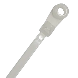 KT Accessories Mounting Head Cable Ties, Natural, 200mm Long x 4.8mm Wide, 100 Pack