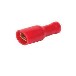 KT Accessories Terminals, Quick Connector, Female, Red, Insulated, 6.3mm, Pack 8