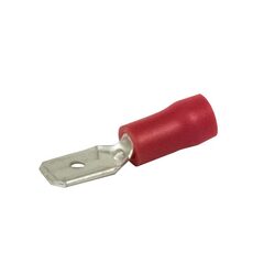 KT Accessories Terminals, Quick Connector, Red, 4.8mm, Pack 8