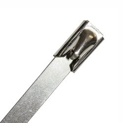 KT Accessories Stainless Steel Cable Ties, 316 Grade, 200mm Long x 4.6mm Wide, Pack 100