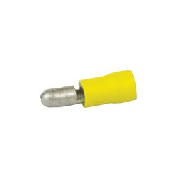 KT Accessories Terminals, Bullet, Male, Yellow, Pack 8